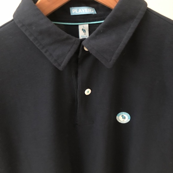 Player 2 Mens Short Sleeve Golf Polo Navy Blue Size Large Perfect condition - Picture 6 of 7